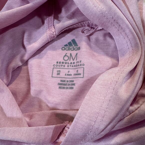 Adidas Baby Girl 6M Pink Pullover Long Sleeve Top - Picture 3 of 5